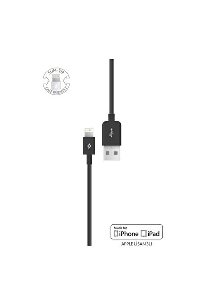 Ttec Mfi Lightning Usb Iphone Için Apple Lisanslı Şarj/Senkronizasyon Kablosu 2Dkm01S,Siyah