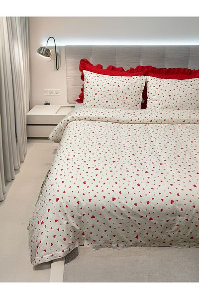 LILYUM Σετ Παπλωματοθήκη Personality 100% Cotton Heart Always Left