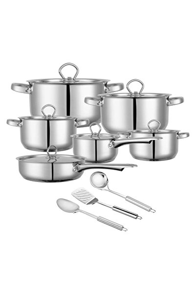 mastergold Stainless Steel Pots & Pans Set Dishwasher Safe 15 Pieces