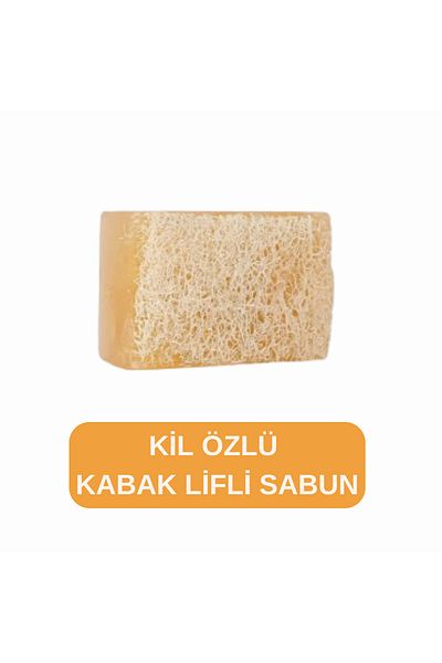 LİMAY 100% Natural Handmade Pumpkin Fiber Clay Extract Soap