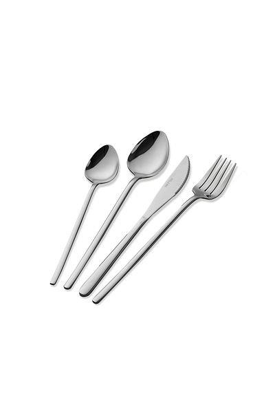 The Mia Giallo Silver 24 Piece Spoon and Knife Set