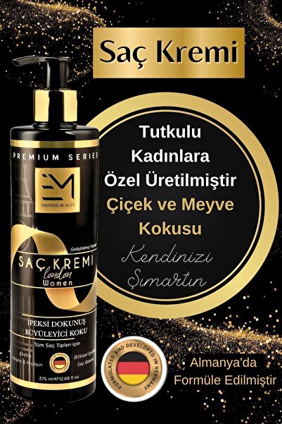 EM AMANOS BEAUTY Kadın Saç Kremi - London Kokusu - Ekstra Keratin Protein Doğal Yağlar Içerir Kırılma Kopma Karşıtı