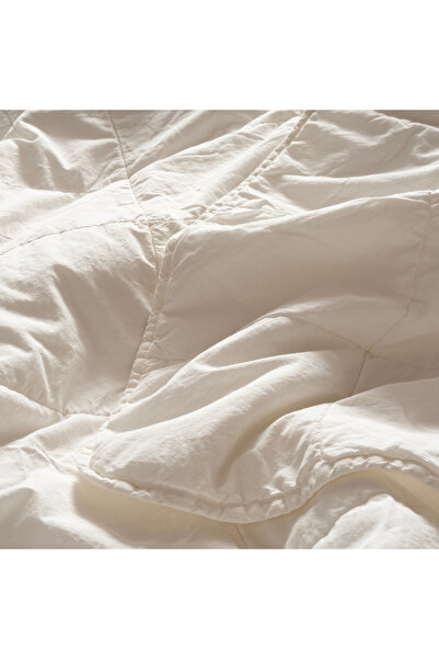 Zsa Zsa Zsu Solıd Kapitoneli Çift Kişilik Pamuk %100 Pamuk Yatak Örtüsü 240x260 Cm Ekru