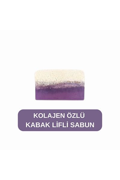 LİMAY 100% Natural Handmade Pumpkin Fiber Collagen Extract Soap