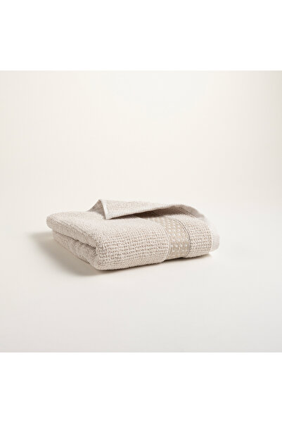 Zsa Zsa Zsu Vıseu Dar Jakar Bordürlü Pamuk %100 Pamuk Yüz Havlusu 50x90 Cm Bej