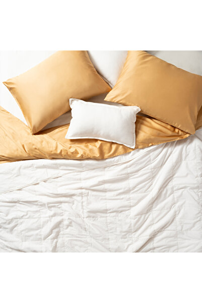 Zsa Zsa Zsu Solıd Kapitoneli Çift Kişilik Pamuk %100 Pamuk Yatak Örtüsü 240x260 Cm Ekru