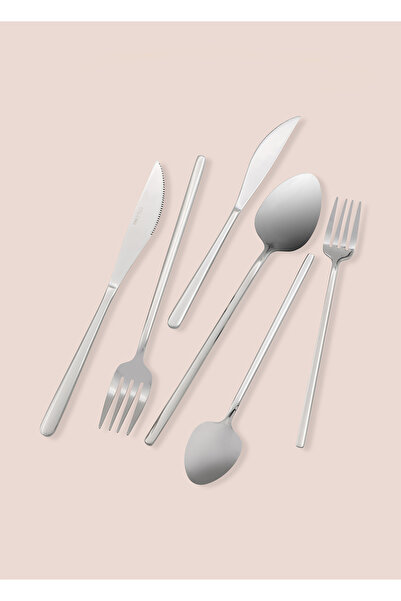 The Mia Silver Giallo Fork Spoon Knife Set - 36 Pieces