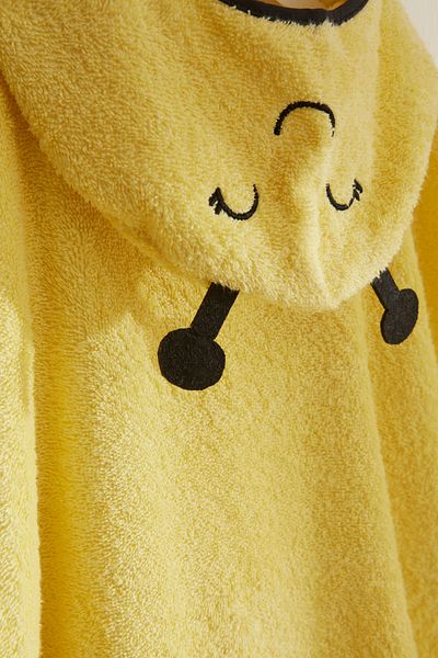 Karaca Home Poncho pentru bebeluși Little Bee 100% bumbac galben