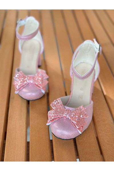 Surpie Shoes Pantofi cu toc pentru copii, pantofi cu toc joase, pantofi de seara pentru copii