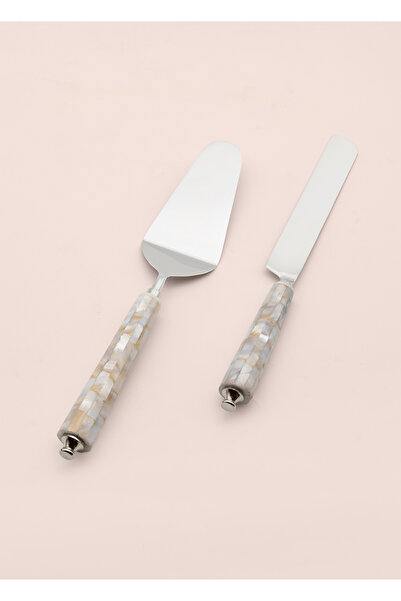 RİVO HOME DECOR Pearl Cake Serving Set 2 Pieces