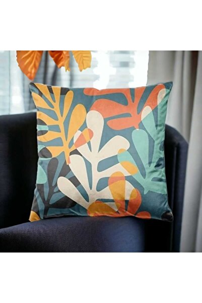 BALAMİR HOME Balamir Home Подушка, Наволочка з синім листяним візерунком
