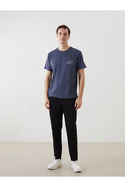 LC Waikiki New Season Crew Neck Short Sleeve Printed Combed Cotton Men's T-Shirt - S5Iq56Z8