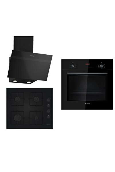 Siemens Ankastre Siyah 3 Lü Set 163 (HB012FBB1T-EO6C6PP30O-LC63KPJ61T ( 60T))