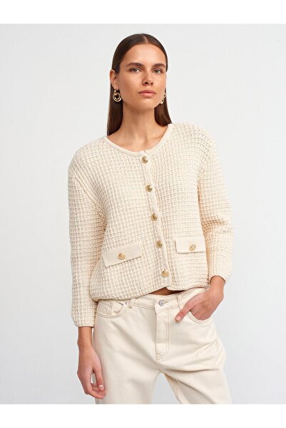Dilvin 60222 Ζακέτα Crew Neck Gold Knitwear
