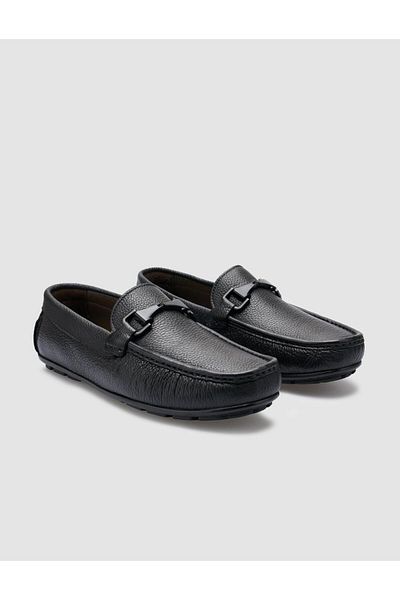 Cabani 100% Genuine Leather Black Men's Loafer