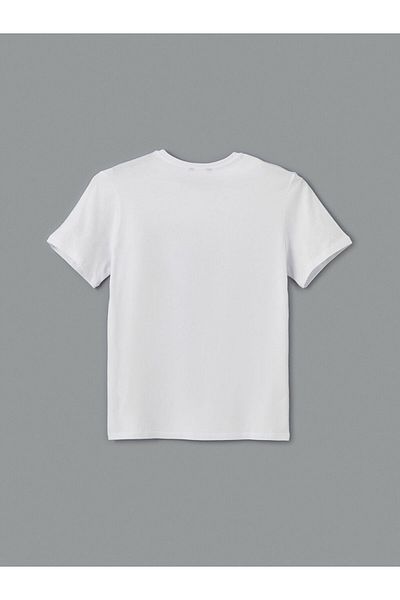 LC Waikiki Tricou cu mâneci scurte cu decolteu rotund de sezon nou - Tricou cu imprimeu pentru bărbați