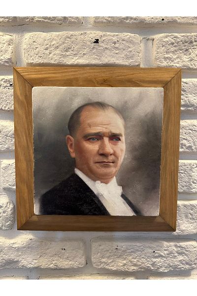 woodhomeworks Панел за картина с масивна рамка от естествен камък и мрамор 26x26 см