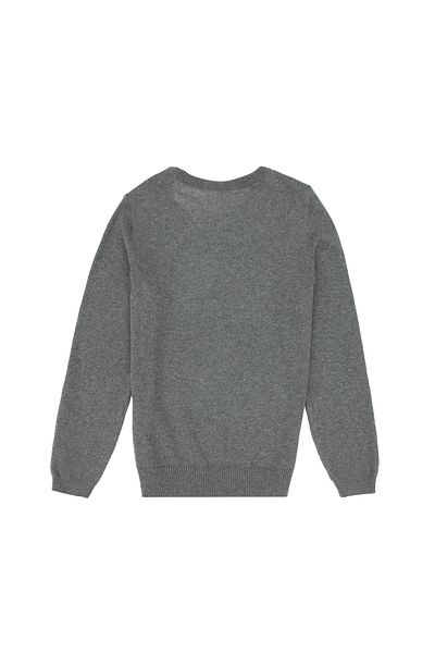 U.S. Polo Assn. Boy's Gray Melange Basic Sweater 50288893 -Vr086