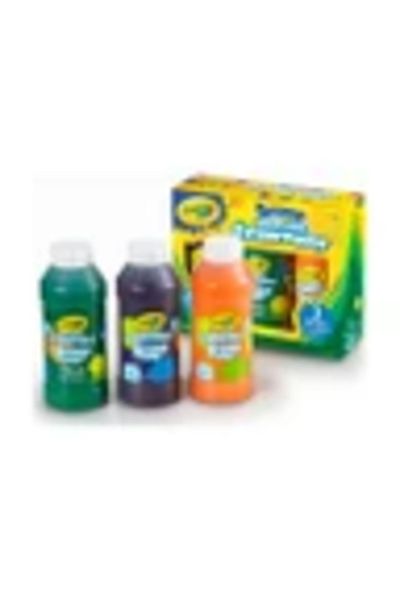 Crayola Washable Fingerpaint Bright Colors 8oz Pack of 3