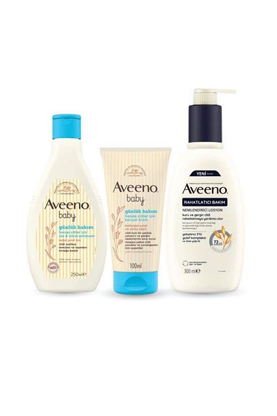 AVEENO Soothing Care Lotion + Aveeno Baby Shampoo + Barrier Cream