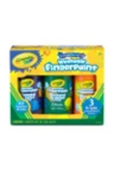 Crayola Washable Fingerpaint Bright Colors 8oz Pack of 3