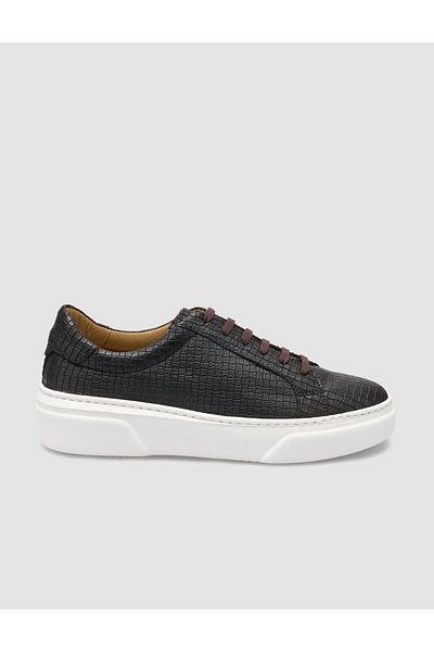 Cabani 100% Genuine Leather Brown Women's Sneakers