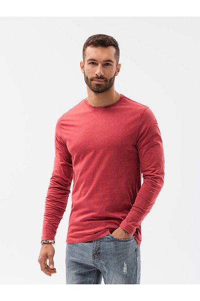 OMBRE Men's unprinted longsleeve - red V3 L131 M