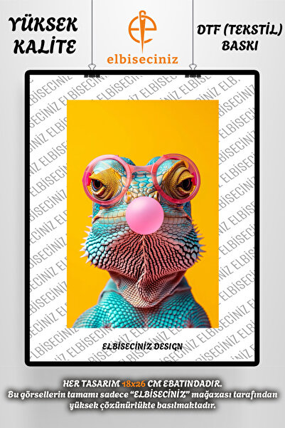 VİZYON İKRA "Chameleon" Printing on Fabric and Leather Fabric Applique Patch ...