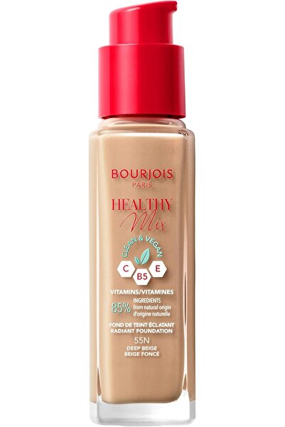 Bourjois كريم أساس هيلثي ميكس كلين - 55N - بيج غامق، 30 مل