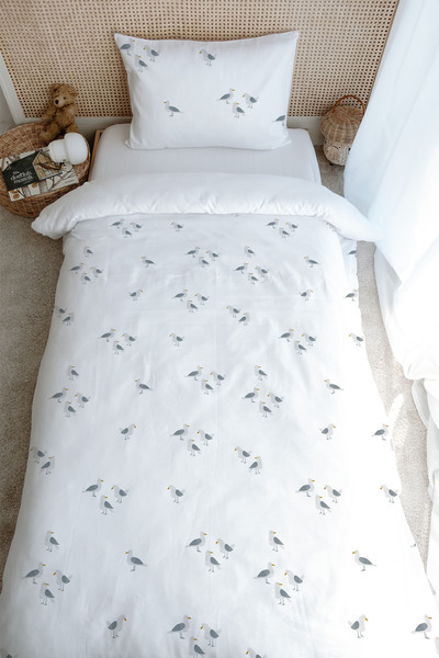 Tuğba Kuğu Tek Kişilik Nevresim Takımı (160x220) - Iconic Serisi - Bird Sailor