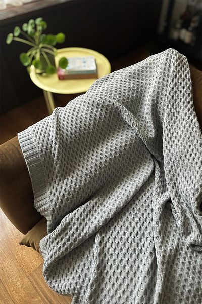 CHUBA HOME Κουβέρτα καναπέ με γκρι υφή - 130cmx170cm CHOME101