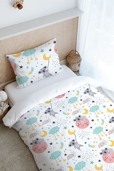 Tuğba Kuğu Iconic Koala Pattern Single Duvet Cover Set - 160X220