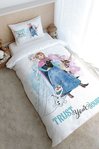 Tuğba Kuğu Cartoon Duvet Cover Set - Single, 160X220, Snow Queen and Sister Series