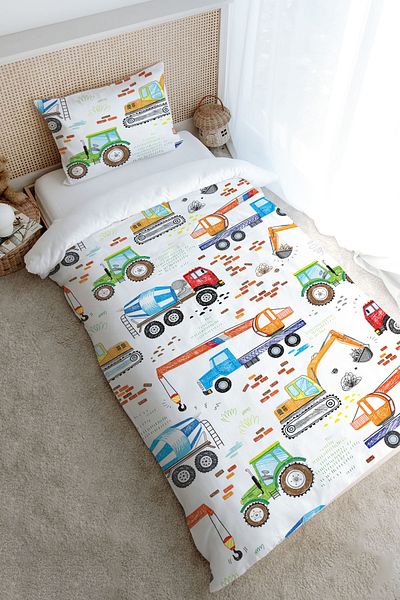 Tuğba Kuğu Single Duvet Cover Set (160X220) - Iconic Series - Color Business Machinery