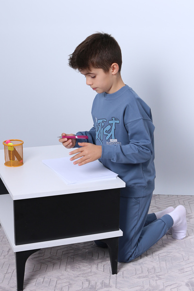 HÇM ERKEK ÇOCUK EŞOFMAN TAKIMI KABARTMA ARTİST BASKILI RİBANALI F1