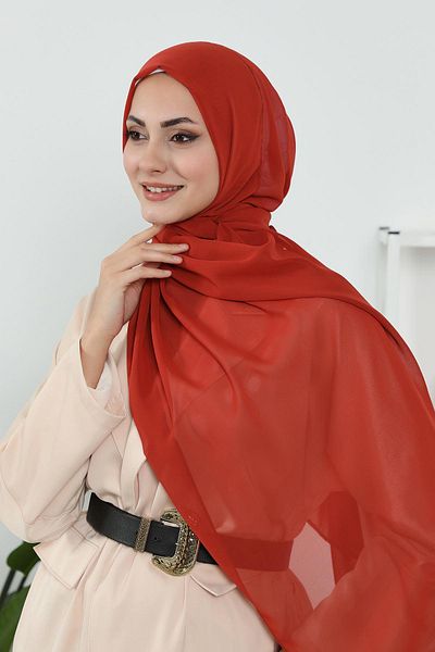 Aisha's Design شال شيفون بتصميم كلاسيكي عملي - PS-11