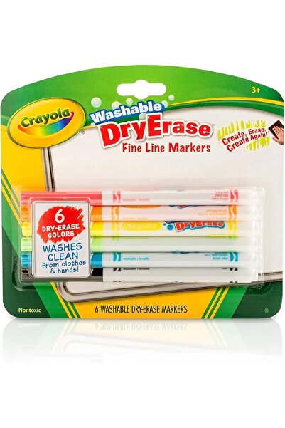 Crayola Washable Dry-Erase Fine Line Markers 6Colors 98-5906