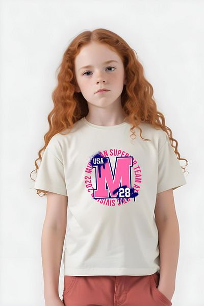 FYK COLLECTİON M εμπριμέ κοριτσίστικο κοντομάνικο μπλουζάκι