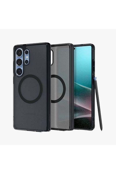 Spigen Spigen Ultra Hybrid MagFit for Samsung Galaxy S25 ULTRA case [MagSafe compatible] - Frost Black