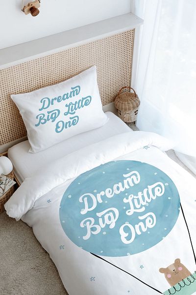 Tuğba Kuğu Single Duvet Cover Set (160X220) - Pure Baby Series - Bear Dream