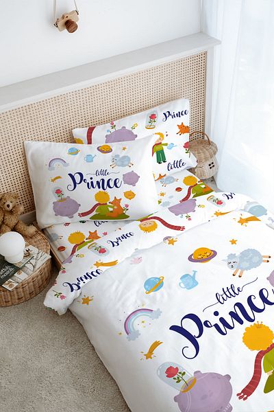 Tuğba Kuğu Baby Series Single Duvet Cover Set - 160X220, Little Prince and Fox