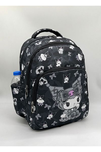 Bevitton Girl's Primary School Bag Character Printed Black Set of 3 First School Bag