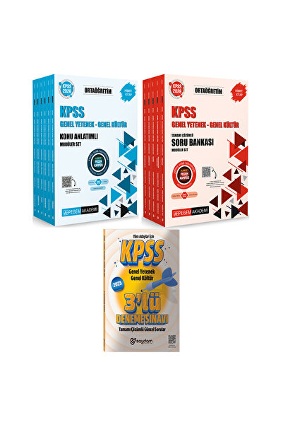 Pegem Akademi Yayıncılık 2026 KPSS GYGK Ortaöğretim Konu Anlatımı ve Soru Ban...