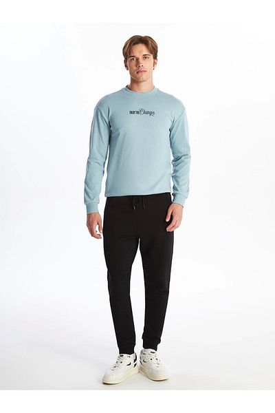 LC Waikiki Ανδρικό Jogger Sweatpants LCW Casual Black Slim Fit