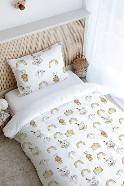 Tuğba Kuğu Single Duvet Cover Set (160X220) - Iconic Series - Antique Teddy Bear