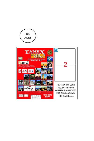 Tanex TW-2002 Laser Label 199x143 Mm 100 Pieces