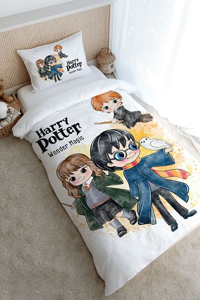 Tuğba Kuğu Single Duvet Cover Set (160X220) - Cartoon Series - Magic Hero