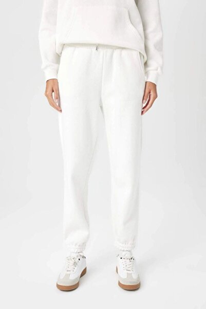 THE WHITE Bela džogerska elastična nogavica, ženske trenirke