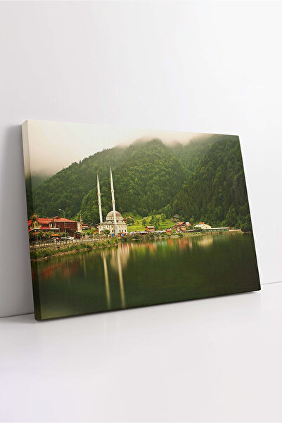 KOSS Dijital Pictură pe pânză orizontală cu peisaj natural din Uzunlu, Trabzon, decor decorativ de perete pentru intrarea în holul biroului de acasă