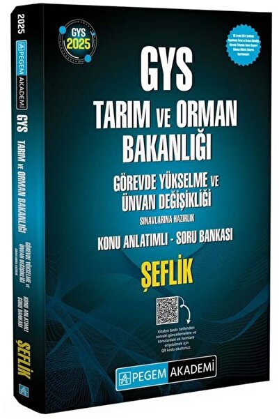 Pegem Akademi Yayıncılık Pegem 2025 GYS Tarım ve Orman Bakanlığı Şeflik Konu ...